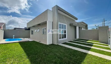 Residência nova - 3 dormitórios sendo uma suíte - espaço gourmet com piscina.