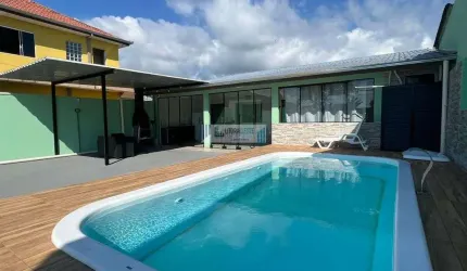 TERRENO COMERCIAL COM CASA E PISCINA, A VENDA - DE FRENTE PARA A RODOVIA PR 412.
