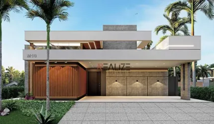 Casa moderna de alto padrão com 3 suítes e escritório à venda, 257 m² por R$ 2.990.000 - Condomínio Santa Clara - Indaiatuba/SP