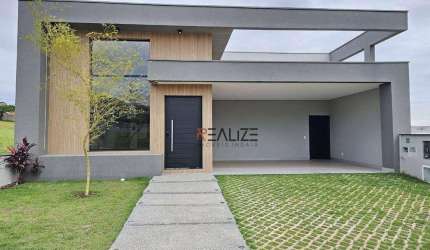 Casa alto padrão com 3 dormitórios escritório à venda, 225 m² por R$ 2.300.000 - Condomínio Villa Sapezal - Indaiatuba/SP