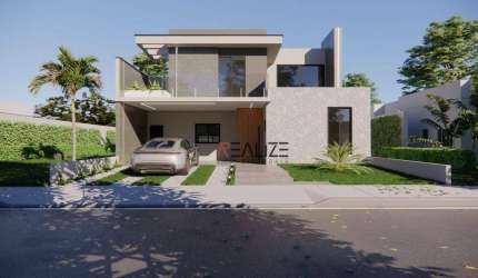 Sobrado moderno com 4 dormitórios e escritório à venda, 303 m² por R$ 3.300.000 - Condomínio Alto Padrão - Indaiatuba/SP