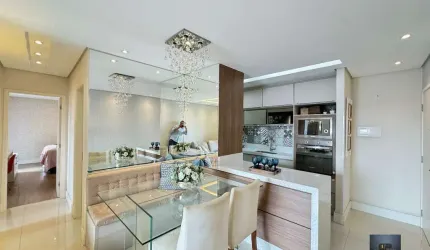 Apartamento 80m2, C/Suíte, Closet, Varanda Gourmet, Todo Planejado, 02 VG - Condomínio Venturi Residencial - SBC