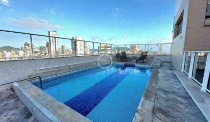 Apartamento 3 suites de frente com lazer completo a venda no Gonzaga - Santos