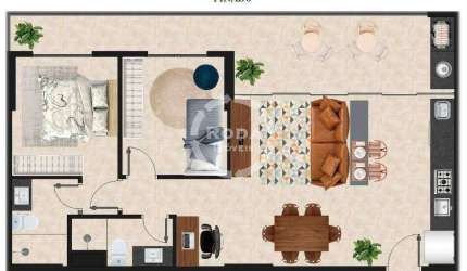 Apartamento à venda, 2 quartos, 1 suíte, 1 vaga, José Menino - Santos/SP