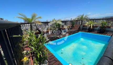 Cobertura Triplex à Venda no Embaré, Santos/SP – 5 Quartos, 3 Suítes, Piscina e Área Gourmet