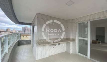 Descubra a elegância à beira-mar 2 suítes, varanda gourmet e terraço estendido no Boqueirão, Santos
