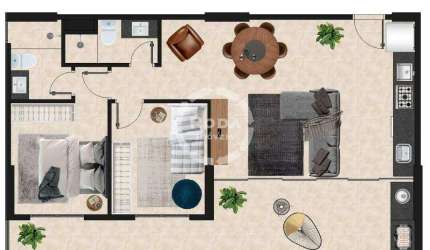 Apartamento à venda, 2 quartos, 1 suíte, 1 vaga, José Menino - Santos/SP