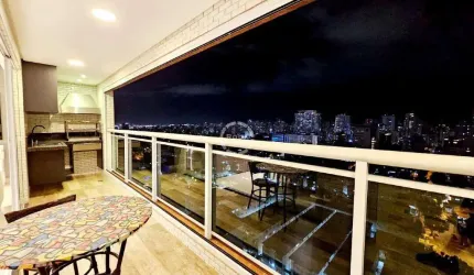 Apartamento 2 dormitórios, 1 suíte, sala 2 ambientes com varanda gourmet e lavabo. Lazer completo. Boqueirão- Santos.