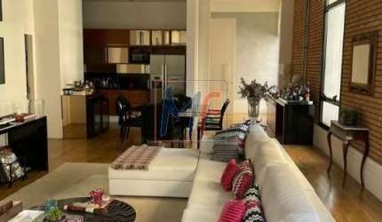 REF: 16.296 - Lindo apto , 156 m² a.u., , mobiliado ,1 suíte com dois andares de armários, cozinha americana, salas, 3 vagas, deposito e Lazer.