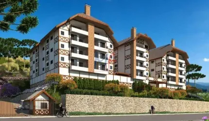 Excelente apto em Campos do Jordão, à 800m de Capivari. 88 m²  a.c., 3 dorms., ( 1 suíte), móveis planejados, lavabo e 1 vaga. REF: 17.544