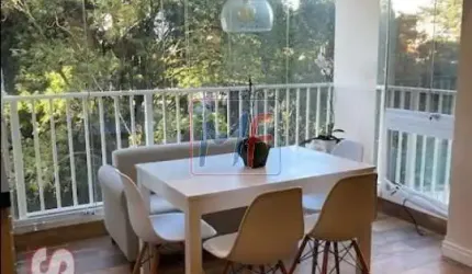 Belo apto no Alphaville Empresarial, 59m² a.u., 1 dormitório (1 suíte), sala, cozinha, varanda gourmet, 2 vagas. Porteira fechada (REF 17.801)