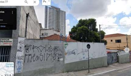 Excelente terreno na Vila Gustavo, 616m² a.c., 765m² a.t., testada de 36m, Zoneamento ZEU. Estuda 50% em permuta (REF 18.108)