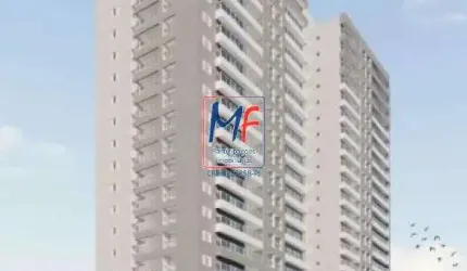Excelente apto em Mongaguá, 89,5  m² a.u.,  em construção e entrega  janeiro 2026, 2 dormitórios (1 suíte), sala, cozinha, varanda gourmet, 1 vaga e  lazer  (REF 18.167)