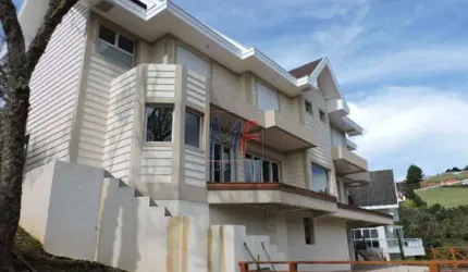 REF 8505 - Lindissima Casa ,  nova no Condominio Portal de Capivari ,  4 suítes, sendo 2 com  lareira , 350 m a.c. , terreno de 1.300 m2