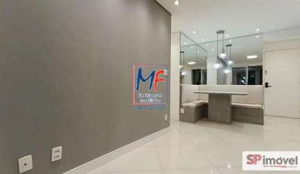 Excelente apto na Vila Gustavo, com 60m² a.u., 2 dormitórios (1 suíte), salas de estar e jantar, cozinha, lavanderia, varanda gourmet envidraçada, 1 vaga, lazer (REF 21.162)