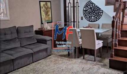 Excelente sobrado no Jardim Guanca, com 3 dormitórios (2 suítes), sala, cozinha, dep. empregada, lavanderia, varanda, churrasqueira, 2 vagas (REF 21.174)