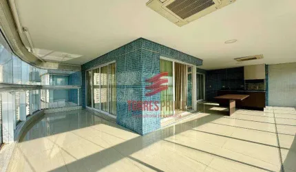 Apartamento alto padrão para alugar, 4 suítes, varanda vista mar, localizado no bairro da Aparecida/Santos.