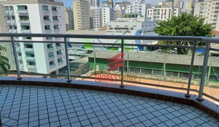 Apartamento com 3 dormitórios para alugar, 118 m² por R$ 9.334,75/mês - Boqueirão - Santos/SP