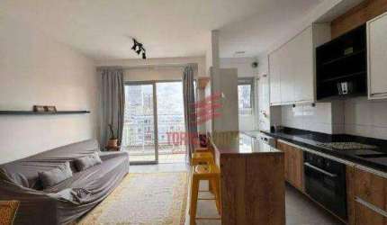 Apartamento com 1 dormitório para alugar, 46 m² por R$ 4.800/mês - Boqueirão - Santos/SP