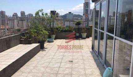 Cobertura com 3 dormitórios à venda, 215 m² por R$ 800.000,00 - Boqueirão - Santos/SP