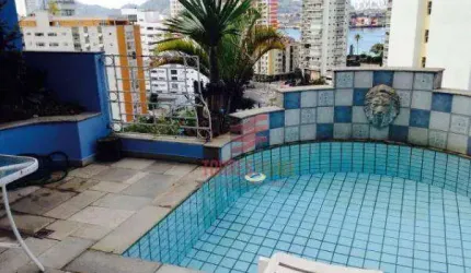 Cobertura com 5 dormitórios à venda, 350 m² por R$ 6.000.000,00 - Ponta da Praia - Santos/SP