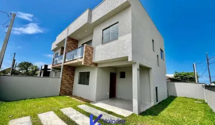 Sobrado novo 3 quartos suíte perto do mar