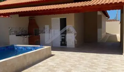 Casa para Venda em Itanhaém, Balneário Jequitibá, 2 dormitórios, 1 suíte, 1 banheiro, 3 vagas