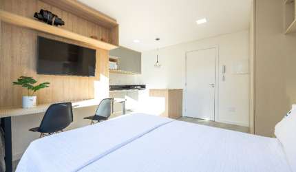 Studio totalmente mobiliado, próximo a Unicuritiba.