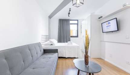 Studio decorado para alugar em Curitiba, para até 4 pessoas, 29m²