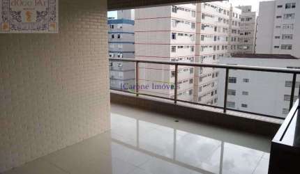 Venda Apartamento Santos SP - mAr dOce lAr novo com varanda gourmet ampla e integrada no edifício La Sierra a uma quadra da praia do Embare.