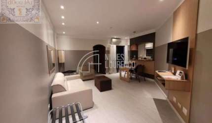 Venda Flat Santos SP - mAr dOce lAr com serviços padrão internacional, sendo 47 m² no Cosmopolitan Praia Flat - Gonzaga.