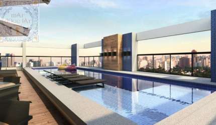 Venda Apartamento Santos SP - mAr dOce lAr NOVO, com 1 dormitório, varanda gourmet e lazer completo, no Boqueirão!