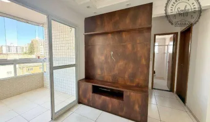 Apartamento com 2 dormitórios para alugar, 73 m² por R$ 3.100,00/mês - Vila Guilhermina - Praia Grande/SP