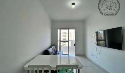 Apartamento com 1 dormitório para alugar, 45 m² por R$ 2.900,00/mês - Aviação - Praia Grande/SP