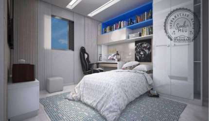 Apartamento com 3 dormitórios à venda, 129 m² por R$ 1.360.000,00 - Canto do Forte - Praia Grande/SP