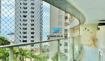 Apartamento com 4 quartos sendo 3 suítes à venda - Lazer completo - Vista para o mar - Praia das Pitangueiras - Guarujá.