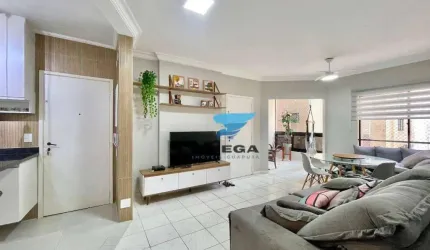 Apartamento com 2 dormitórios, Ampla sacada, Lazer completo à venda na Praia das Pitangueiras - Guarujá/SP