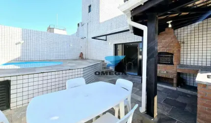 Cobertura â Venda na Praia do Tombo no Guarujá I Omega Imóveis
