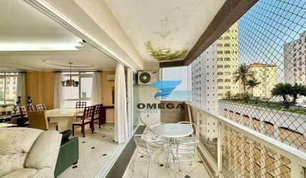 Apartamento vista mar à venda na praia das Pitangueiras no Guarujá I Omega Imoveis