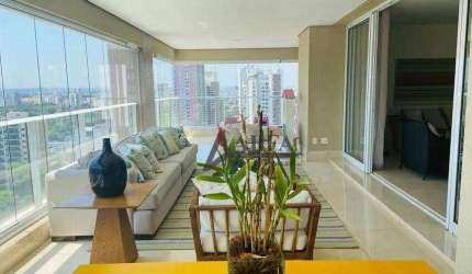 ** Magnifique - OPORTUNIDADE - Lindo apto. em andar alto c/ ampla e magnífica varanda gourmet c/ churrasqueira - 5 Vagas + Depósito **