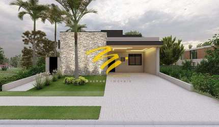 Casa à venda em Paulínia, Parque Brasil 500, com 3 suítes, com 195.08 m², Royal Garden