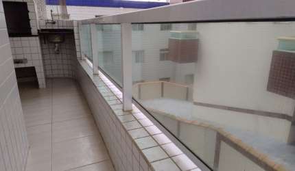 vila caiçara, apto 1 dorm, sacada gourmet, lazer, 100 mts do mar