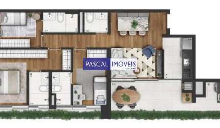 Apartamento com 3 quartos à venda na Otavio Tarquinio de Sousa, 1222, Campo Belo, São Paulo, 104 m2 por R$ 1.460.000