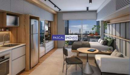Apartamento com 1 quarto à venda na Rua Bartolomeu Feio, 766, Brooklin, São Paulo, 24 m2 por R$ 309.000