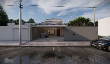 Casa para Venda em Jaboticabal, Jardim Monterrey II, 3 dormitórios, 1 suíte, 1 banheiro, 4 vagas