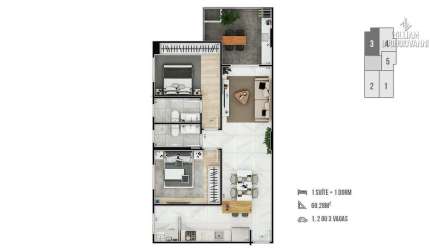 Apartamento Bairro Guilhermina 2 vagas prev entrega agosto 2025