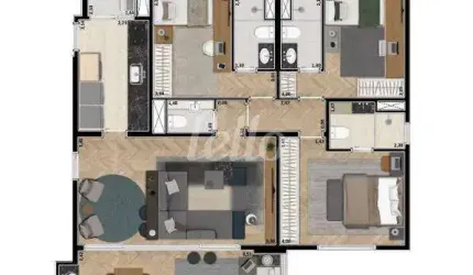 Apartamento com 3 quartos à venda na Rua Vicente Romano, 168, Parque da Mooca, São Paulo, 116 m2 por R$ 1.850.000
