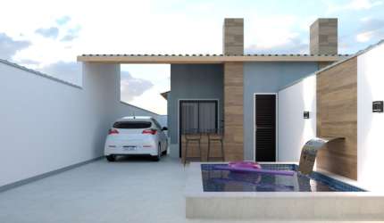 Casa nova com piscina a 1500m do marr- Jd Jamaica/Itanhaém-SP