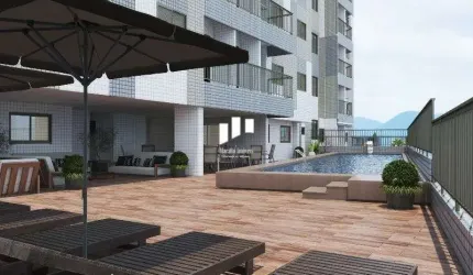 Apartamento com 3 suítes e 3 vagas de garagem no Canto do  Forte em Praia Grande SP.