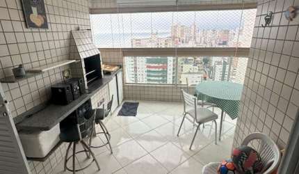 Apartamento com 2 suítes e vista para o mar em Praia Grande SP